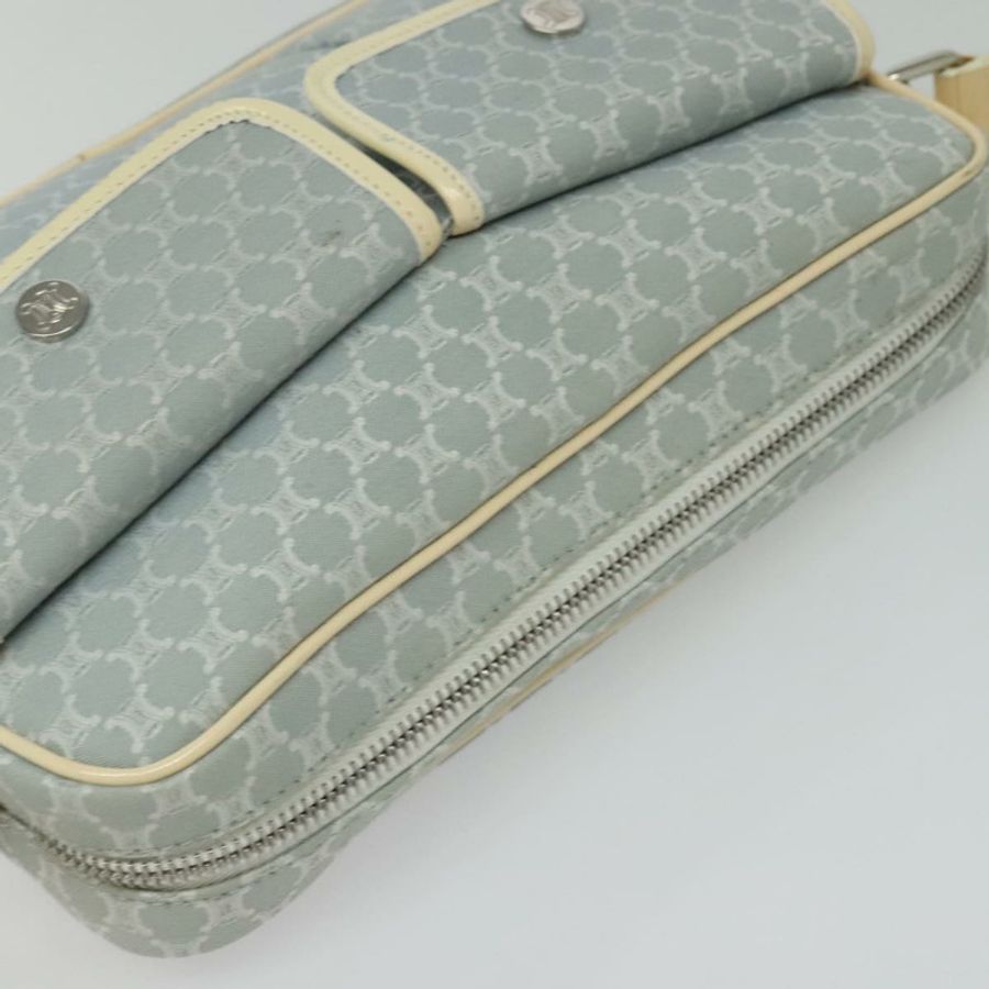 【日本直送】CELINE Macadam帆布肩背包 淺藍 銀色 正品 138328-5