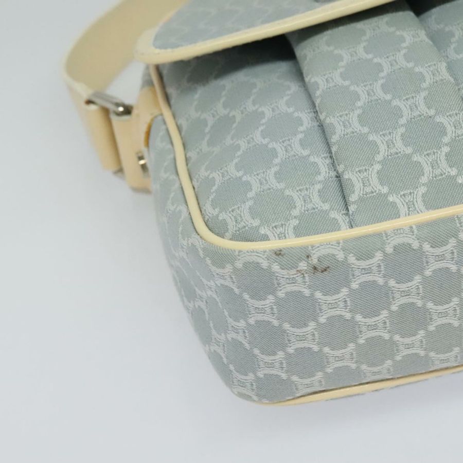 【日本直送】CELINE Macadam帆布肩背包 淺藍 銀色 正品 138328-9