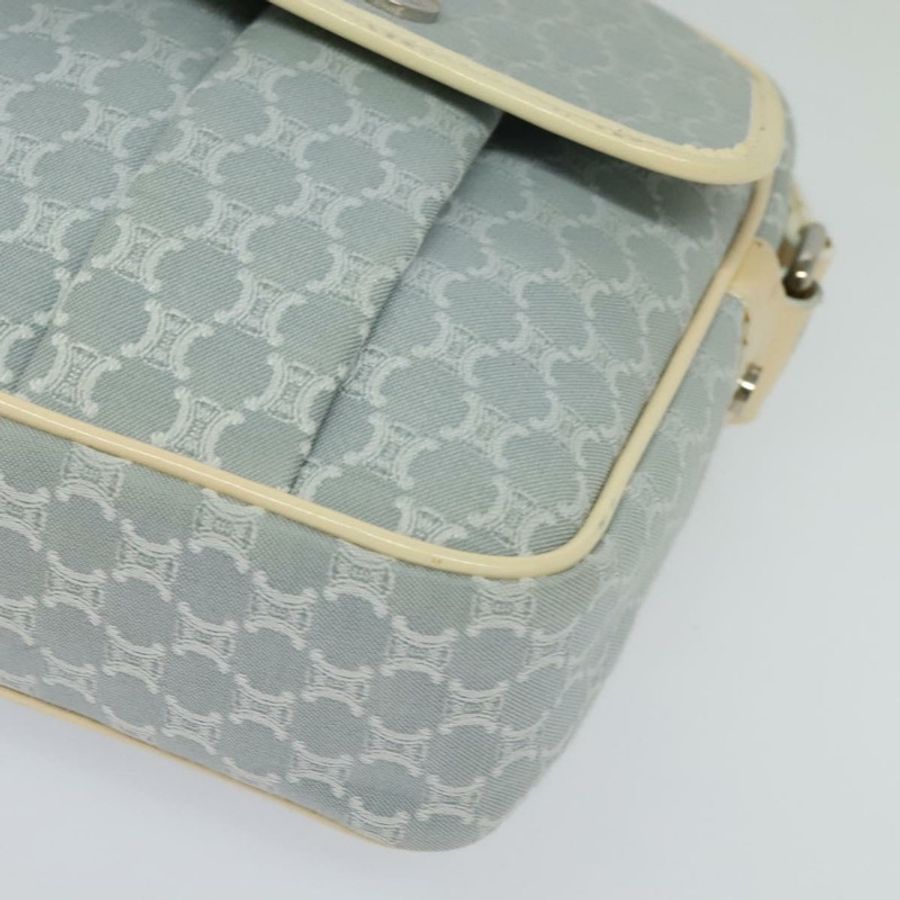 【日本直送】CELINE Macadam帆布肩背包 淺藍 銀色 正品 138328-13