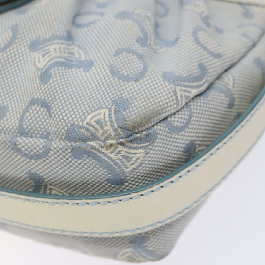 【日本直送】CELINE C Macadam帆布肩背包 淺藍色 金色 正品 138819-8