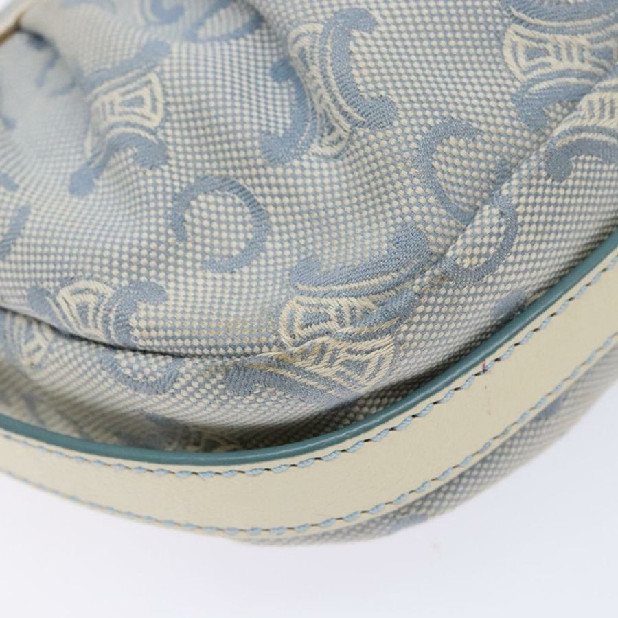 【日本直送】CELINE C Macadam帆布肩背包 淺藍色 金色 正品 138819-13