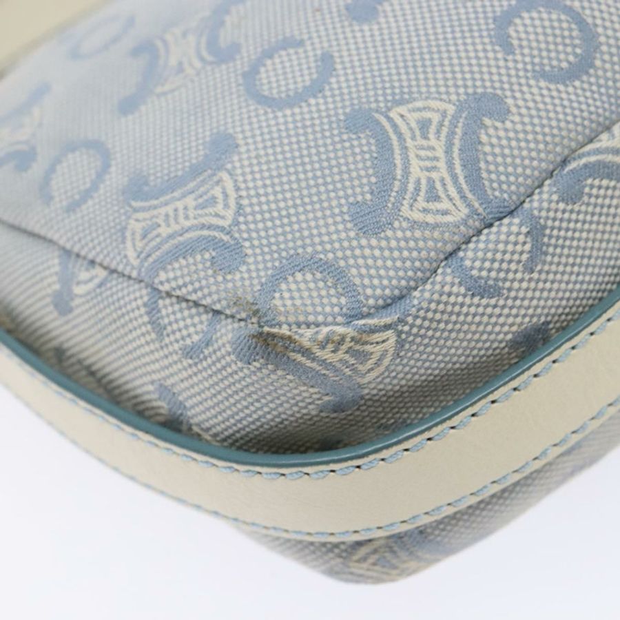 【日本直送】CELINE C Macadam帆布肩背包 淺藍色 金色 正品 138819-15