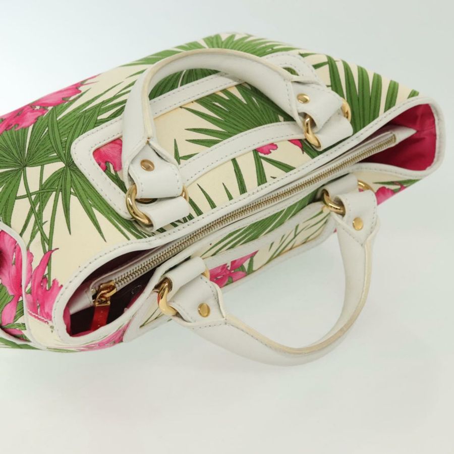 【日本直送】CELINE 手提包 帆布 白色 金色 正品 139166-5