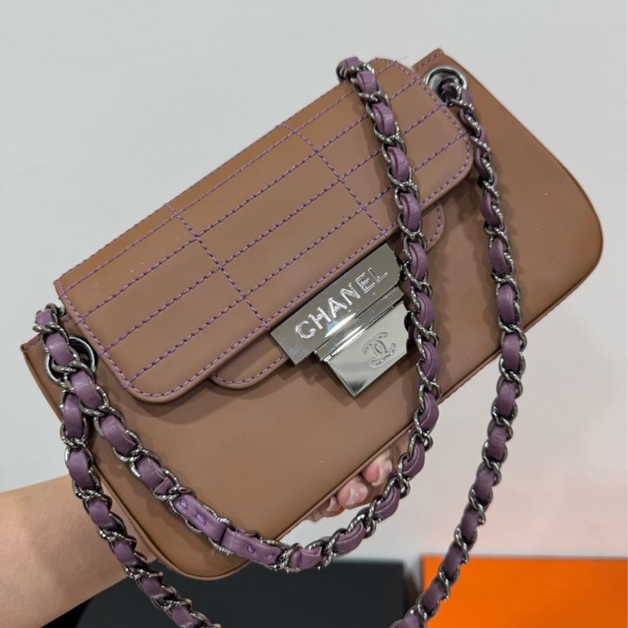 chanel 香奈兒 冰格包 駝色 鍊條包 斜背包 肩背包 側背包 鍊條包-1