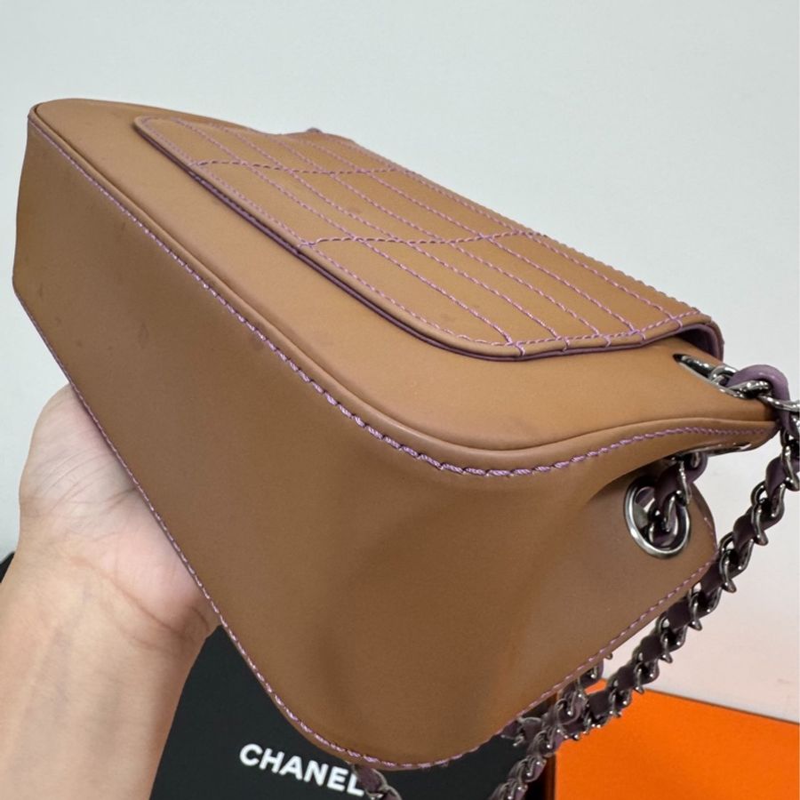 chanel 香奈兒 冰格包 駝色 鍊條包 斜背包 肩背包 側背包 鍊條包-4