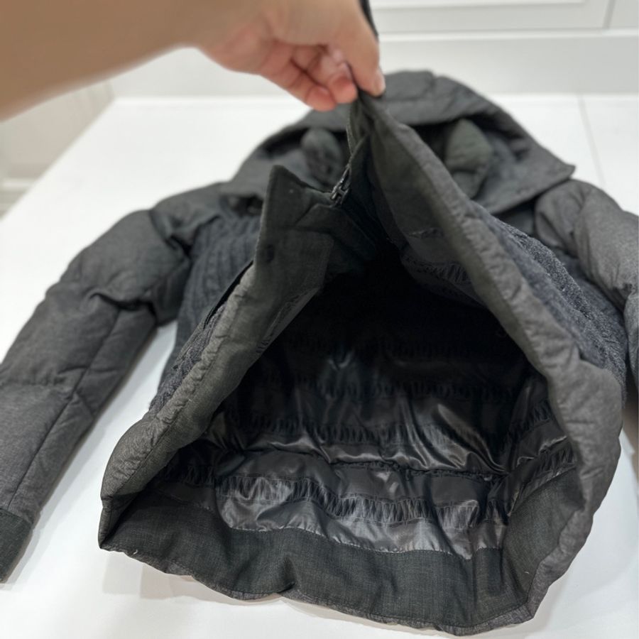 moncler 深灰色 毛線 羽絨外套 外套 夾克 風衣-18