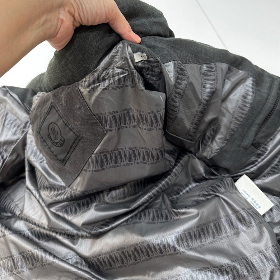moncler 深灰色 毛線 羽絨外套 外套 夾克 風衣-19