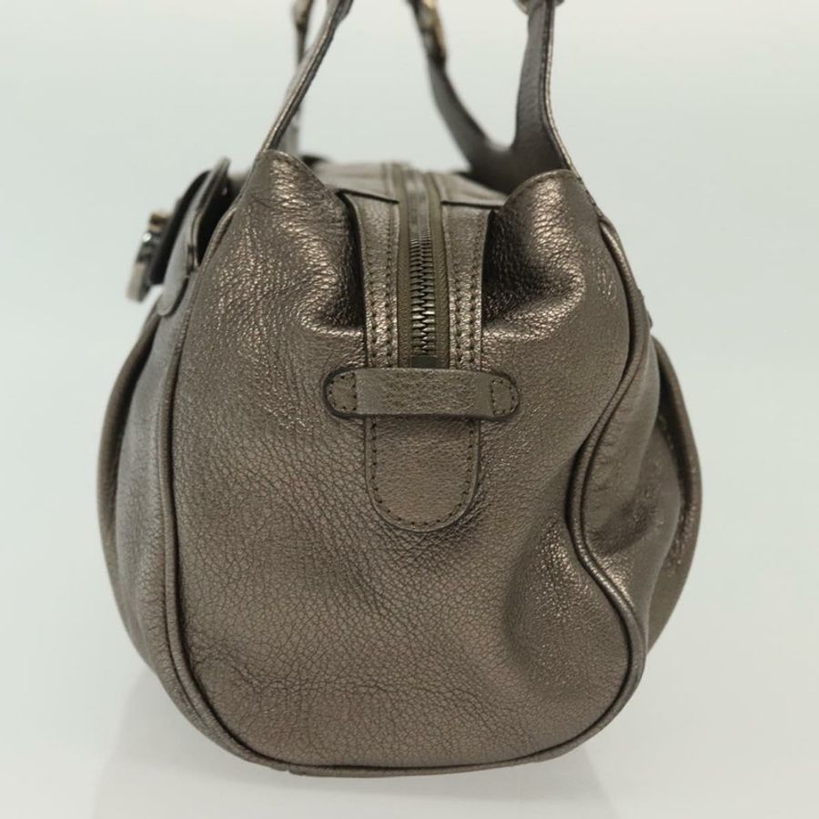 【日本直送】Salvatore Ferragamo Gancini 手提包 皮革 銀色 正品 136801-2