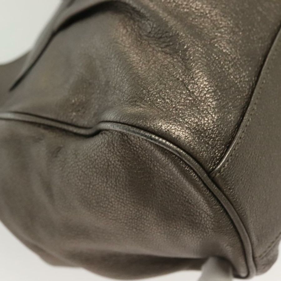 【日本直送】Salvatore Ferragamo Gancini 手提包 皮革 銀色 正品 136801-8