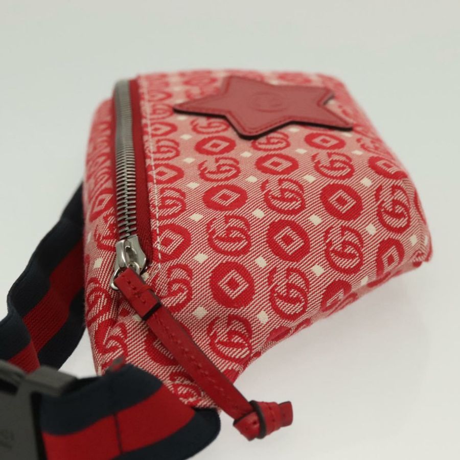 【日本直送】GUCCI 兒童雪莉系列帆布皮革紅色銀色手提包 502095 正品 138552-3