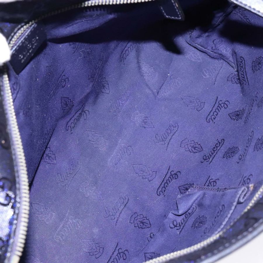 【日本直送】GUCCI GG 聯名款手提包 PVC 海軍藍/銀色 211133 正品 ki5982-9