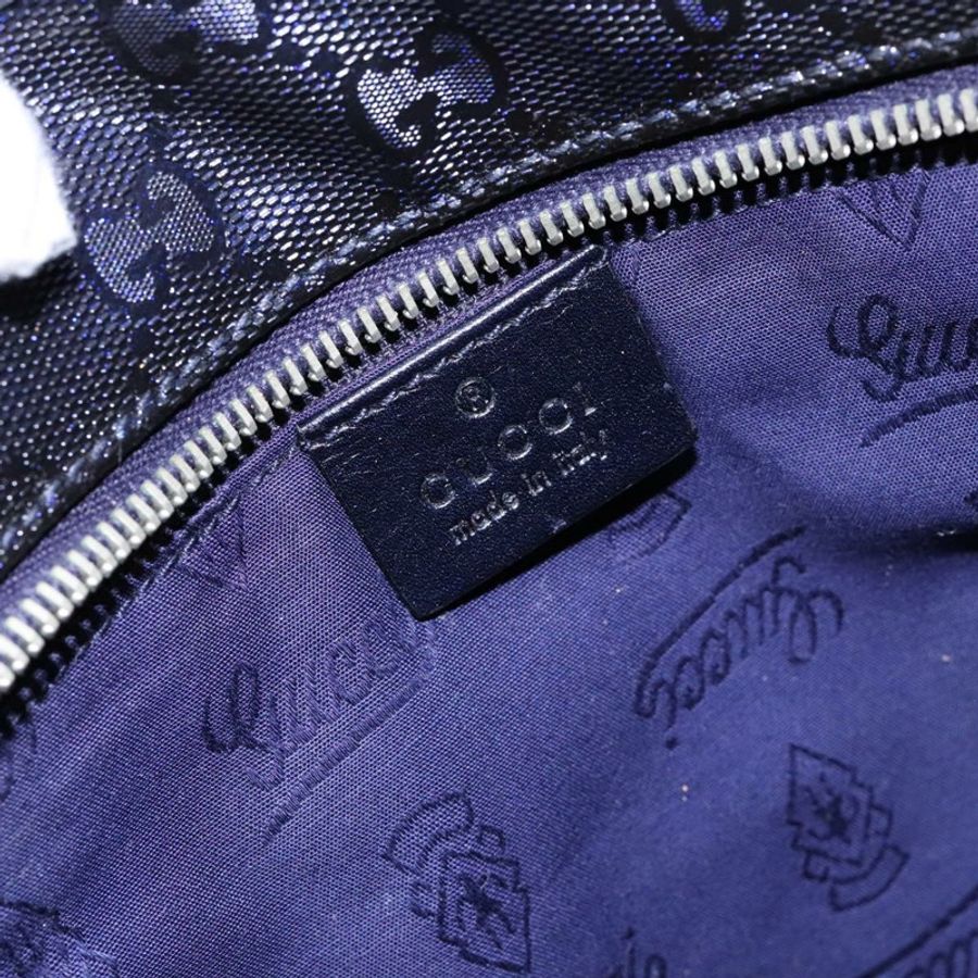 【日本直送】GUCCI GG 聯名款手提包 PVC 海軍藍/銀色 211133 正品 ki5982-17