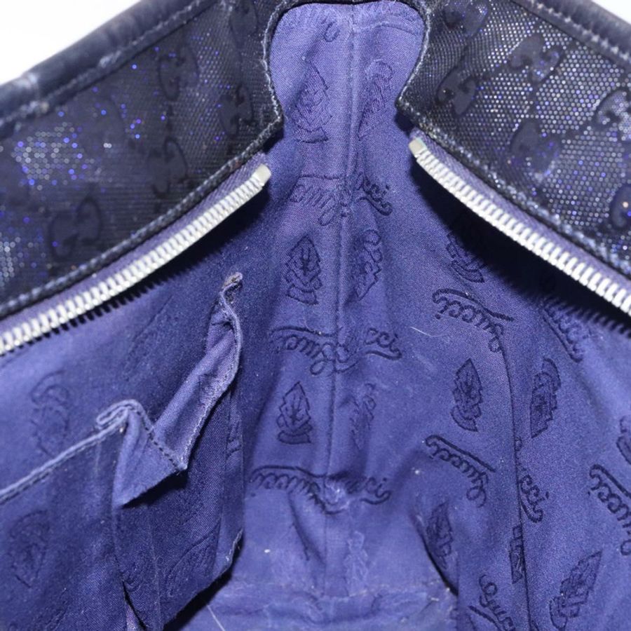 【日本直送】GUCCI GG 聯名款手提包 PVC 海軍藍/銀色 211133 正品 ki5982-19