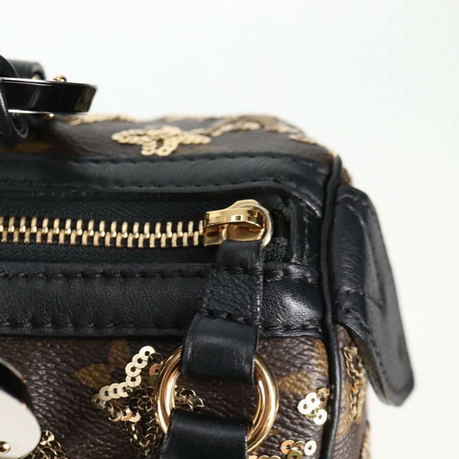 【日本直送】路易威登 Monogram Eclipse 亮片 Speedy 30 手袋 金色 M40244 正品 yk18412M-16