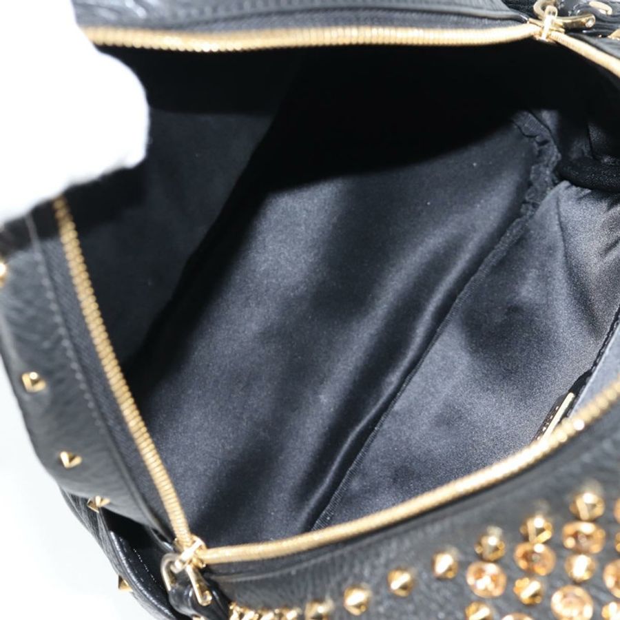 【日本直送】MCM Vicetos鉚釘雙肩包 皮革 黑色 金色 正品 yk19000V-9
