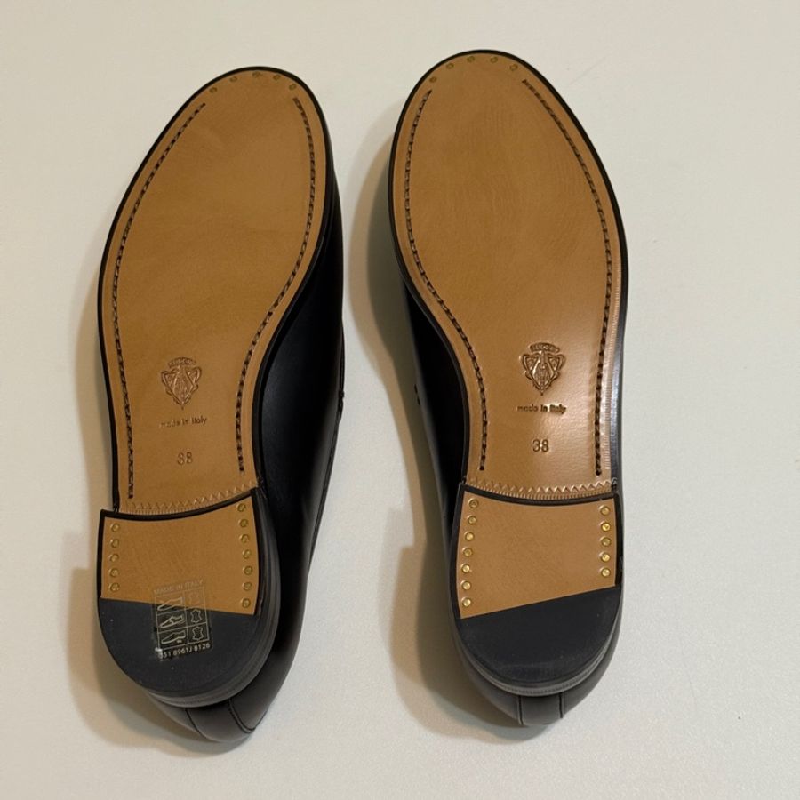 🧨過年優惠🧨914intheair精品代購『全新閒置』Gucci 超漂亮水鑽馬銜扣樂福鞋38-16