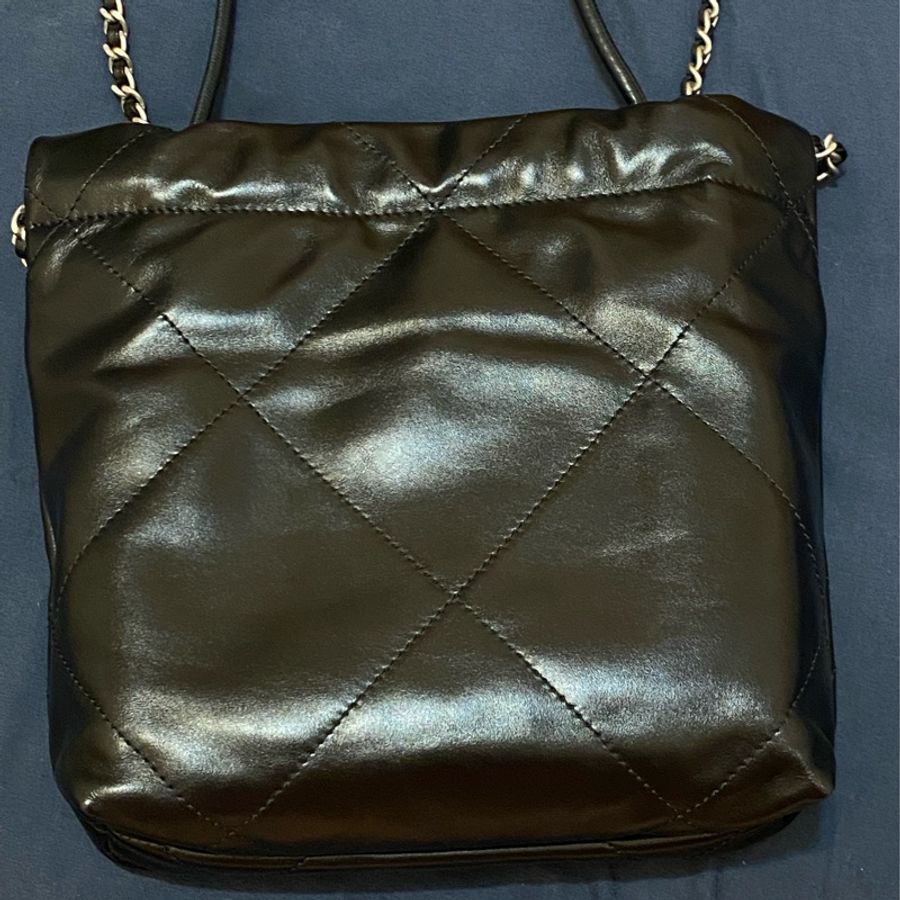 Chanel 22 bag mini 黑銀 垃圾袋 法國總店白盒子-6