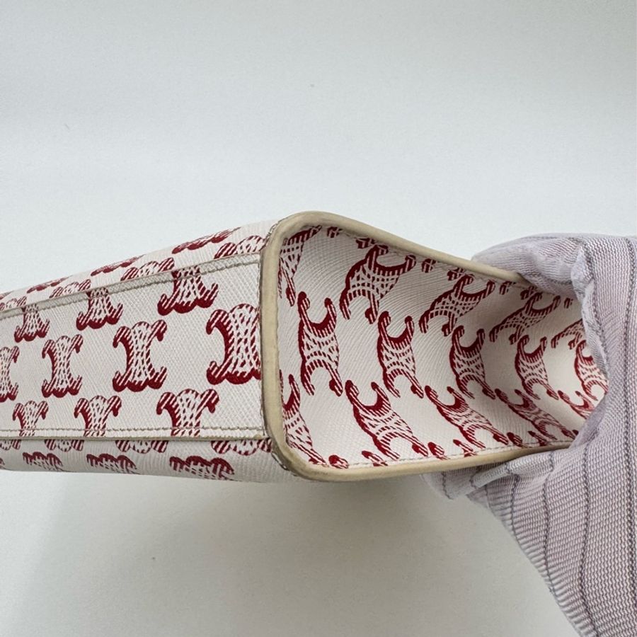 Celine / 賽琳 凱旋門花紋 红色 老花 mini Cabas 手袋-18