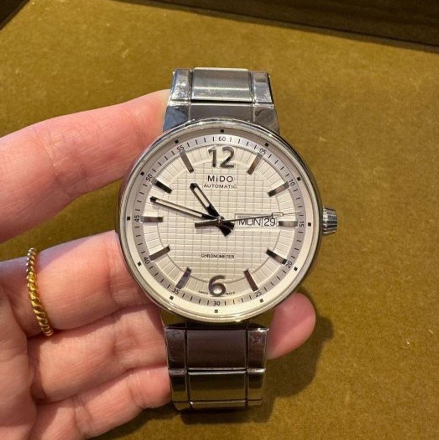 MIDO 美度 官方授權 Great Wall 天文台認證長城系列機械腕錶-白/42mm(男錶)-0