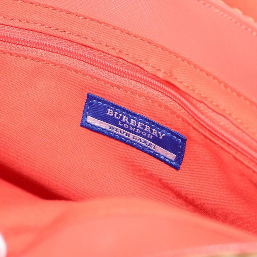 【日本直送】BURBERRY 藍標肩包 拉菲草皮革 米色 橙色 金色 正品 ti3366-19