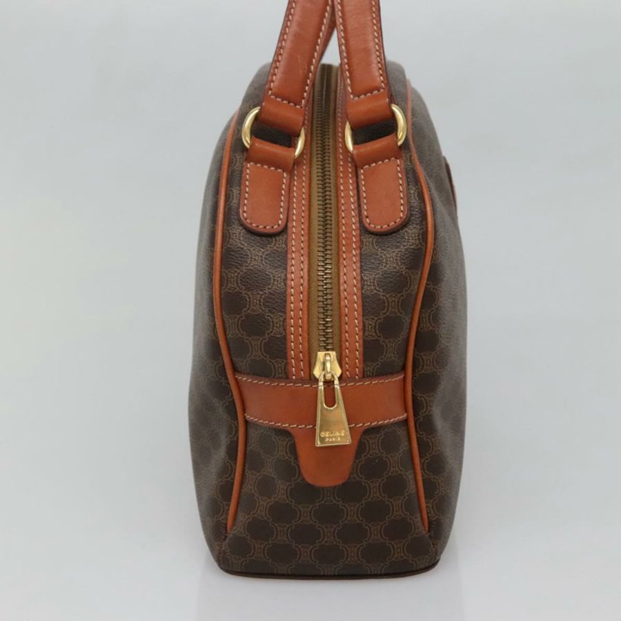 【日本直送】CELINE Macadam帆布手提包 PVC皮革 棕色 金色 正品 ki5919-2