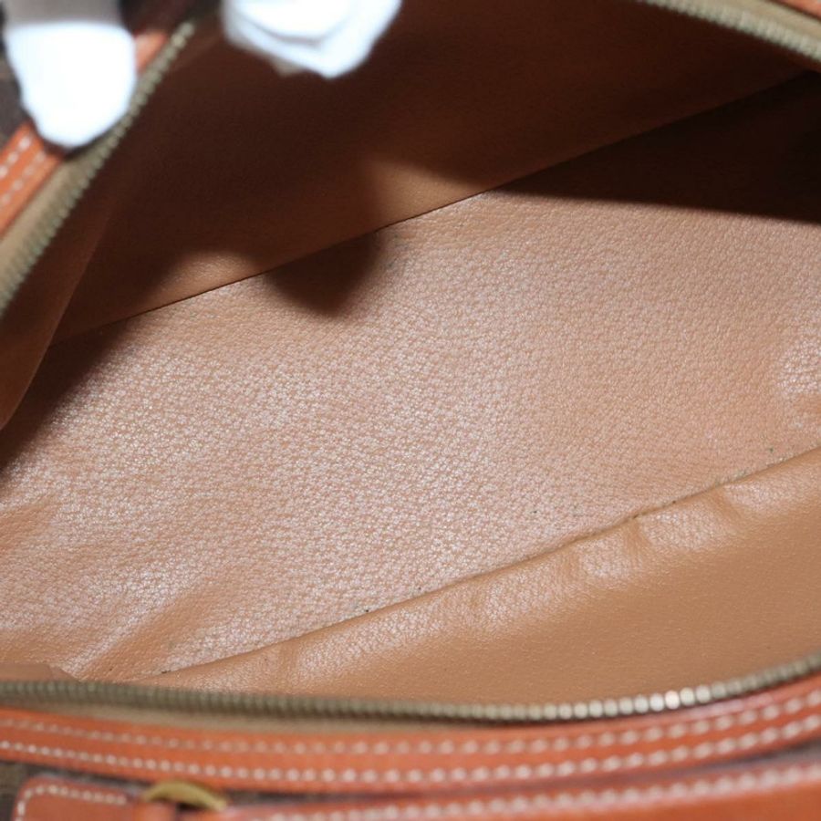 【日本直送】CELINE Macadam帆布手提包 PVC皮革 棕色 金色 正品 ki5919-9