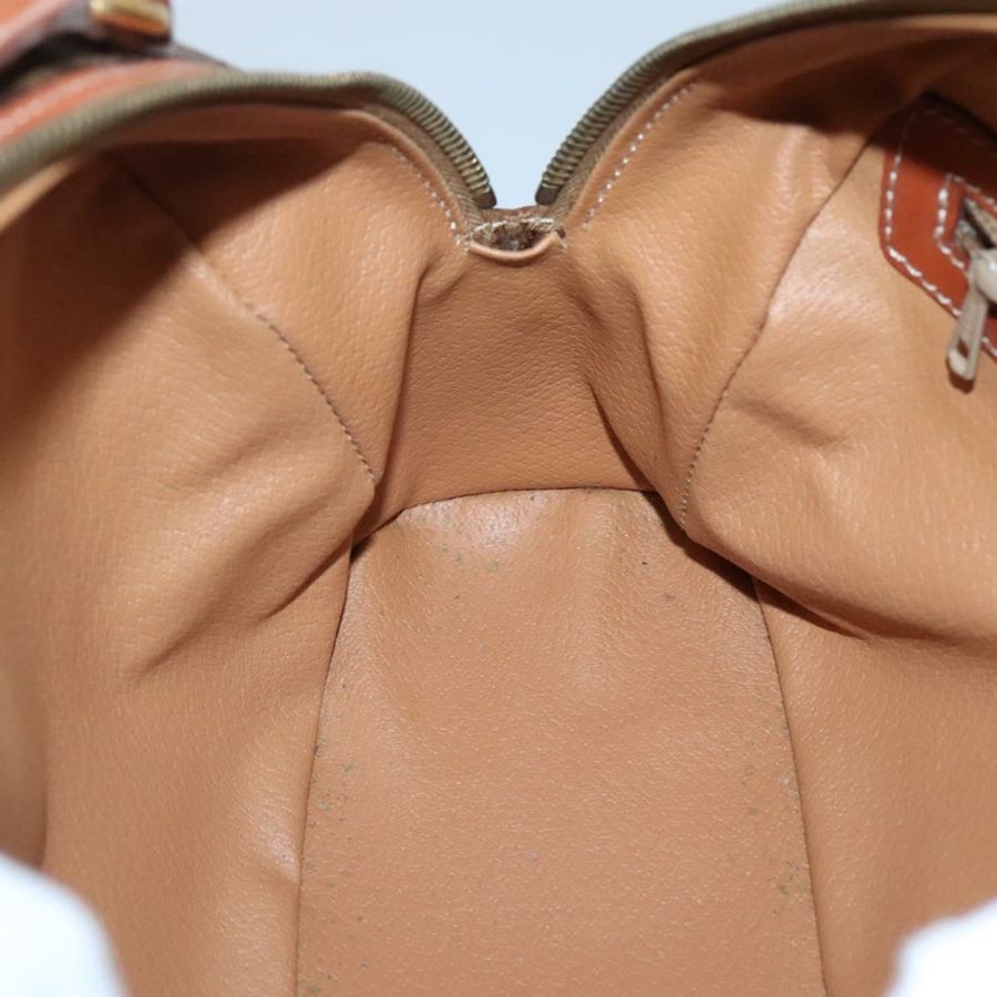 【日本直送】CELINE Macadam帆布手提包 PVC皮革 棕色 金色 正品 ki5919-19