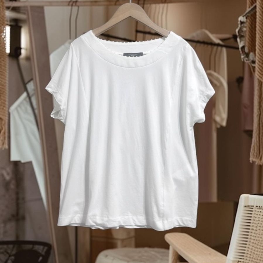 Max Mara weekend 米白色別緻簡約落肩上衣 女 S 160/84A-0