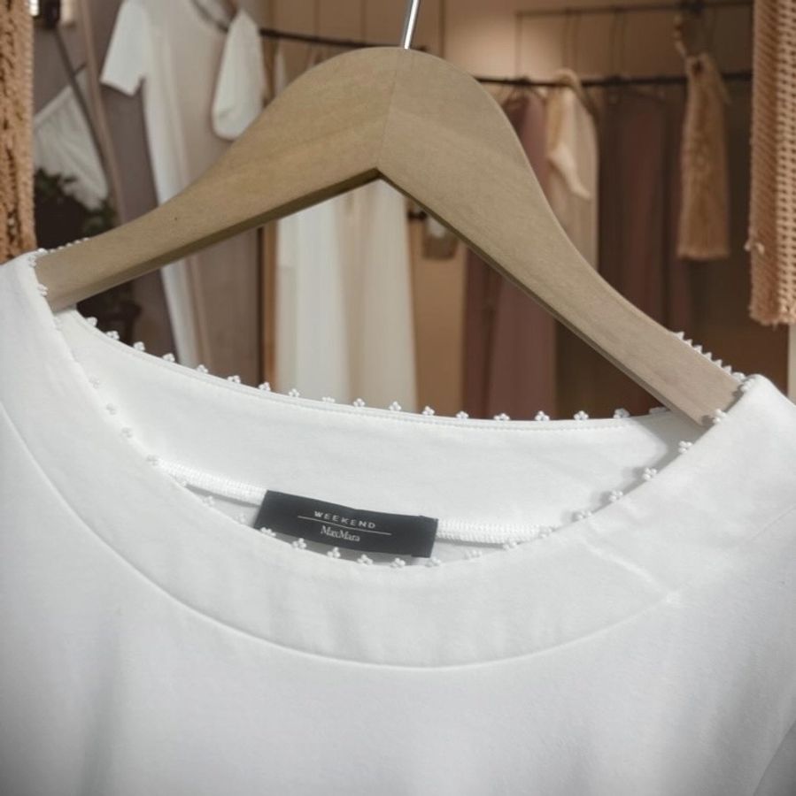 Max Mara weekend 米白色別緻簡約落肩上衣 女 S 160/84A-2