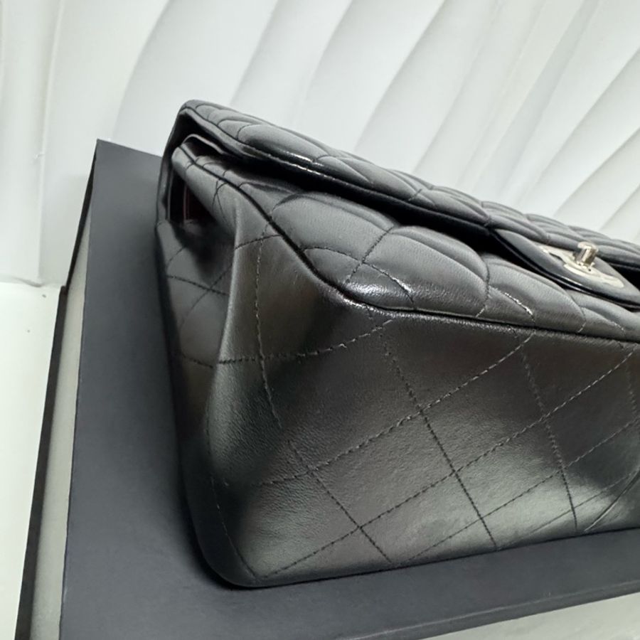 Chanel  Jumbo/ 香奈兒 CF黑银 jumbo羊皮-13