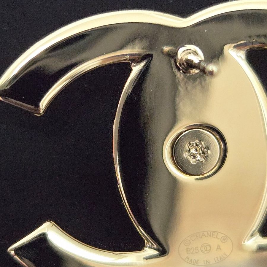 香奈兒 Chanel 書包釦金色雙C logo 耳環-19