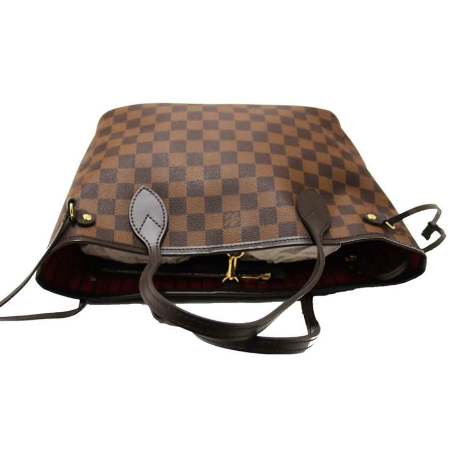 Louis Vuitton Damier Ebene Canvas Neverfull PM Shoulder Tote Bag-4