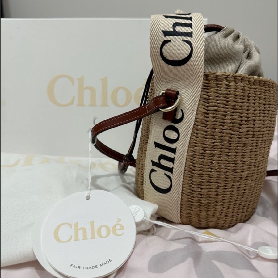 Chloe Woody 水桶包 草編小水桶-11