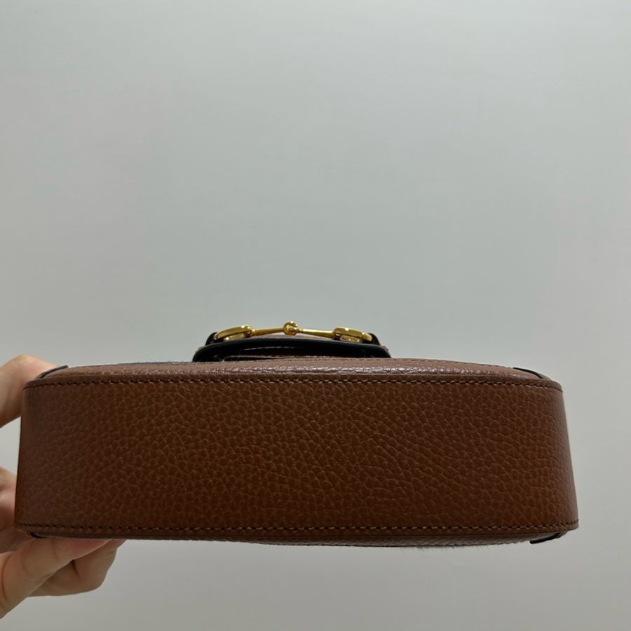 Gucci 1955 mini 丹寧牛仔雙肩帶馬鞍包-2