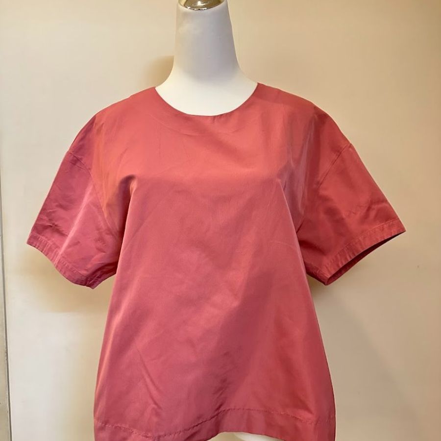 S Maxmara 粉色 混真絲上衣 超美-0