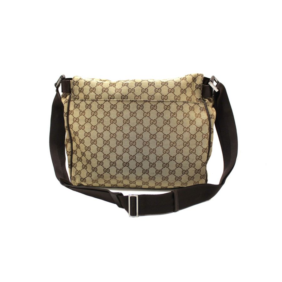 Gucci GG Monogram Flap Messenger Bag 145861-3