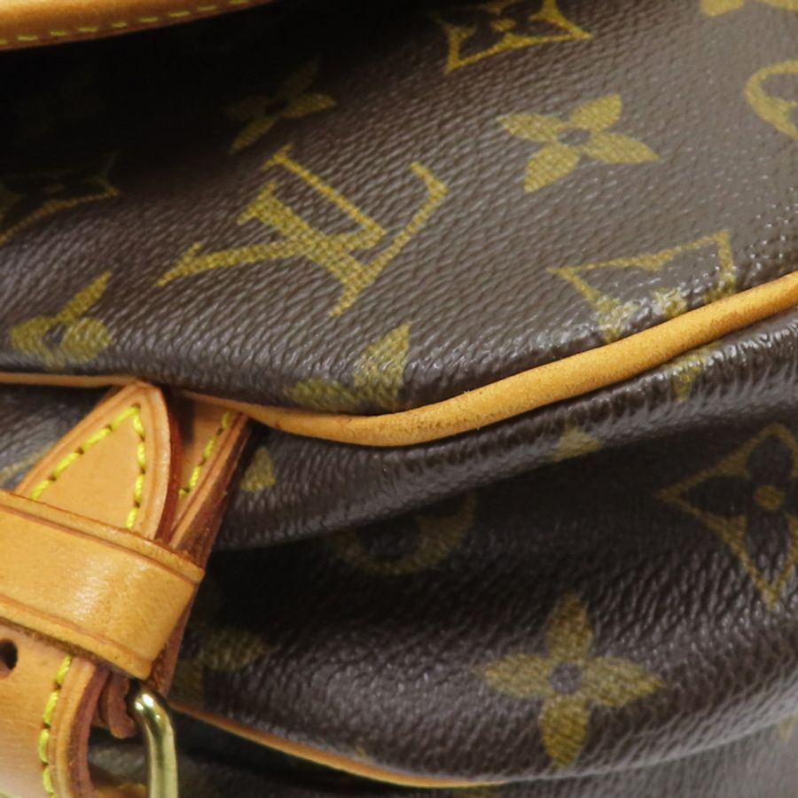原棕色花帆布 Saumur 30 肩背 M42256-11