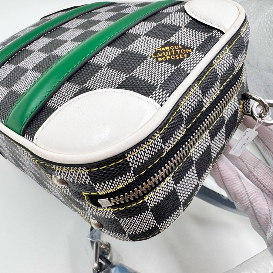 LV / 路易威登 黑白棋盤格拼色 Mini Luggage BB手提肩挎包-8