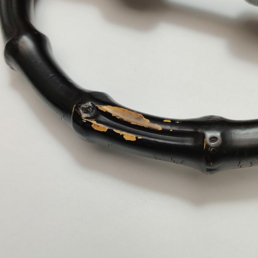 Gucci Miss Bamboo 牛皮 純色 字母 Logo 竹節 手柄 斜背包 單肩包-13