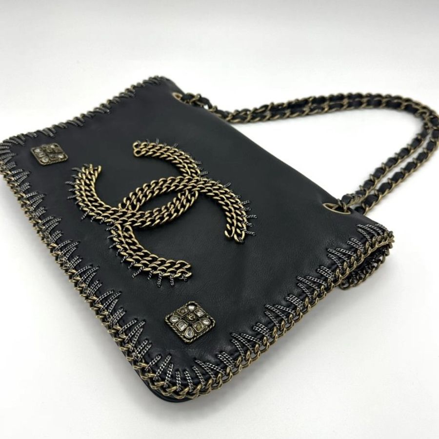 CHANEL黑金拜占庭系列肩背腋下信封包28*20*4 98新配件塵袋-2