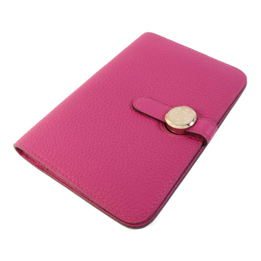 HERMES 【激減優惠】Evercolor皮革Dogon Compact Wallet銀扣錢包-2