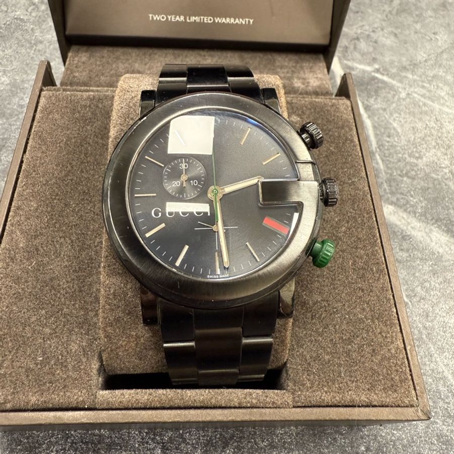 Gucci G-Chrono Black PVD 手錶-0