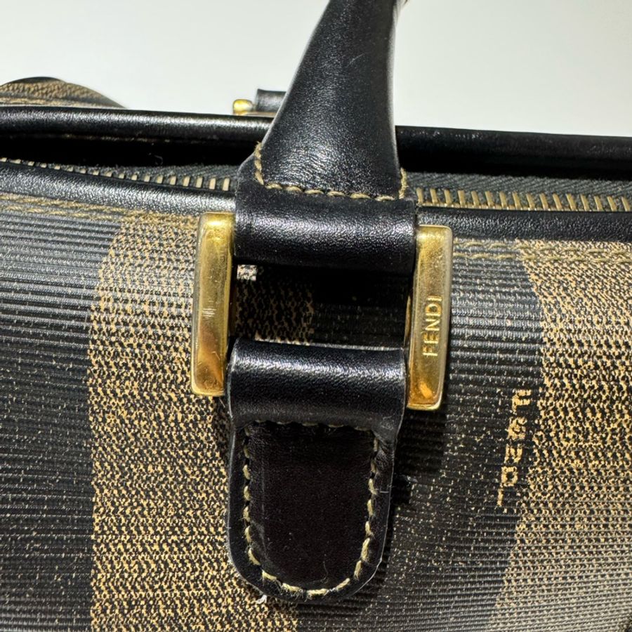 Fendi vintage 直紋波士頓包-8