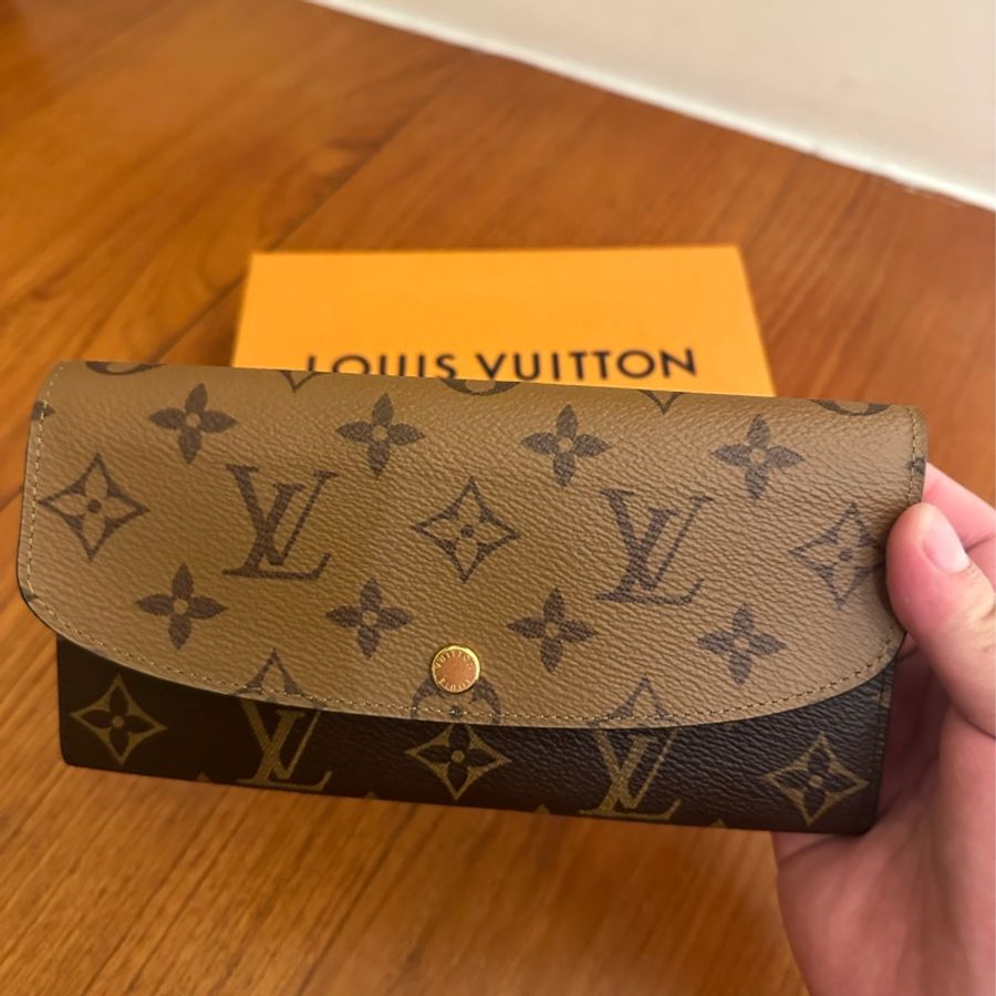 LV 淺/花紋信封釦式長夾 超美💕-6