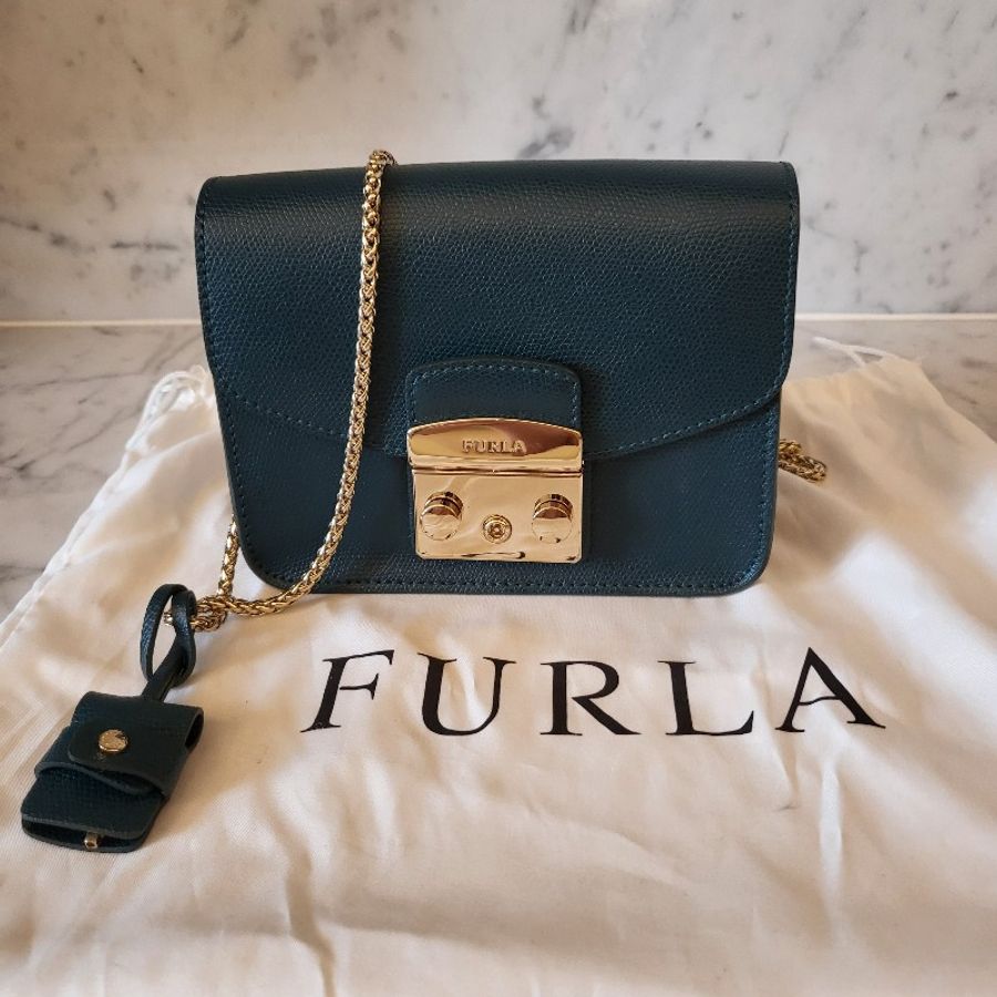 Furla Metropolis mini 墨綠色/肩背/斜背-0