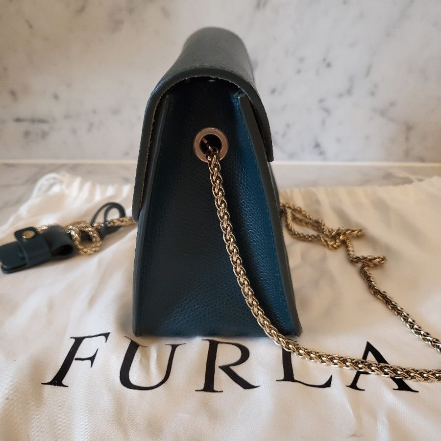 Furla Metropolis mini 墨綠色/肩背/斜背-5