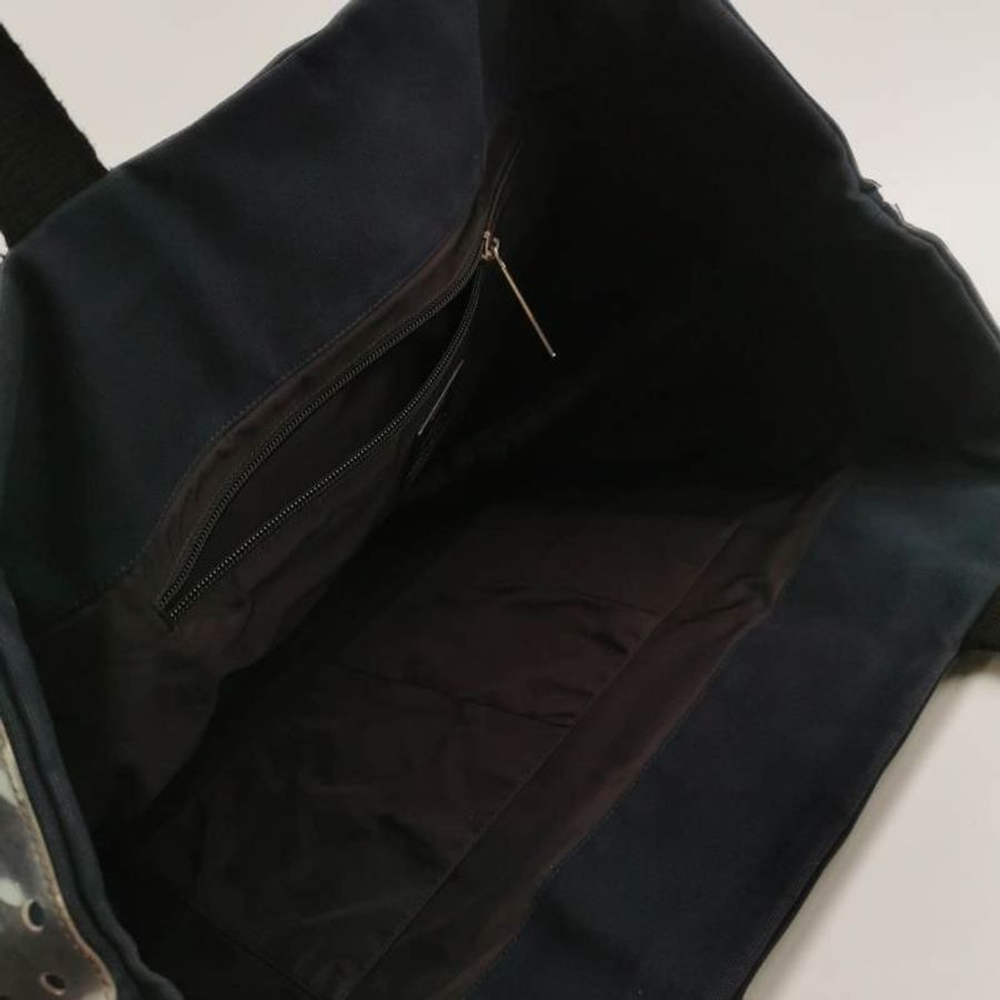 Chanel 帆布 拼色 雙C Logo 單肩包 手提包-6