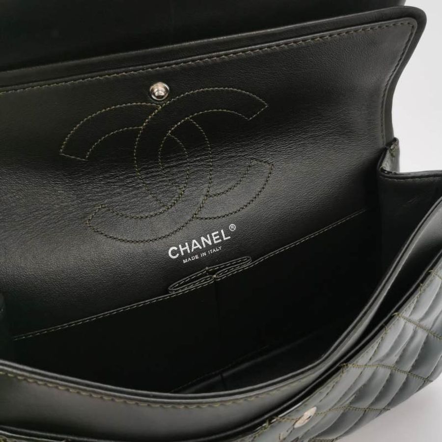 Chanel 2.55 Flag Bag 季節限定款 大號 漆皮 菱格 絎縫 長方形旋扣 單肩包-7
