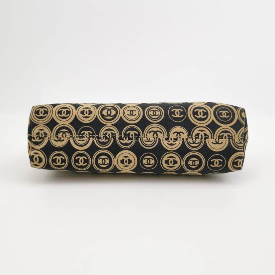 Chanel 牛皮 拼色 雙C Logo 中古 手拿包-4