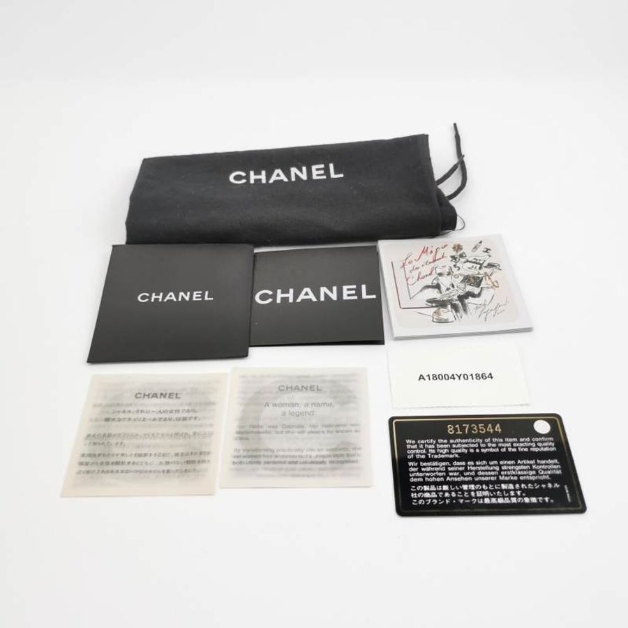 Chanel 牛皮 拼色 雙C Logo 中古 手拿包-7